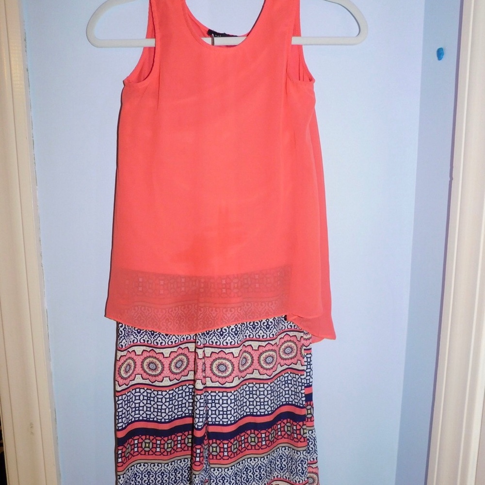 Coral top with matching pants!